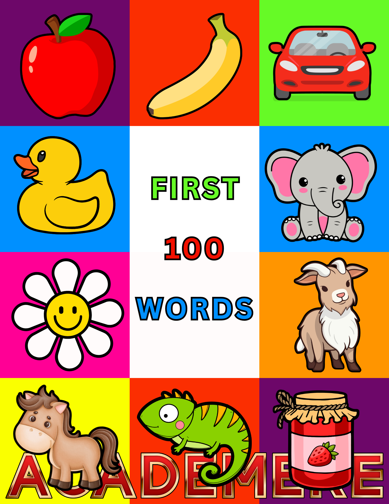 Academere: by Mr. Wilgemps - First 100 Words | Early Language Skills for Toddlers | Read Aloud - At KDP Amazon
