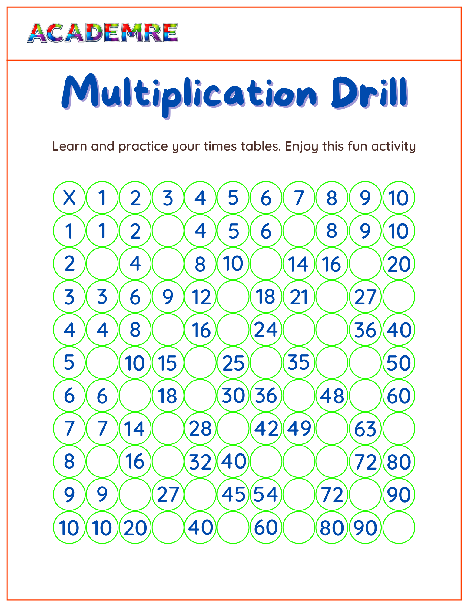 Daily Timed Multiplication Drill - Image 3